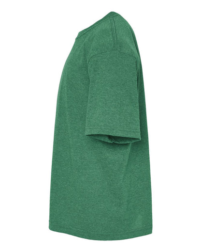 M&O Youth Gold Soft Touch T-Shirt 4850 #color_Heather Kelly Green