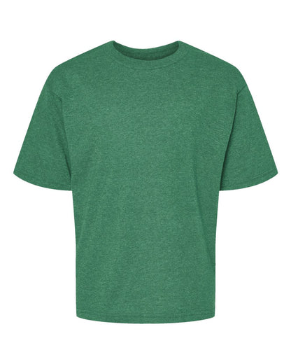 M&O Youth Gold Soft Touch T-Shirt 4850 #color_Heather Kelly Green