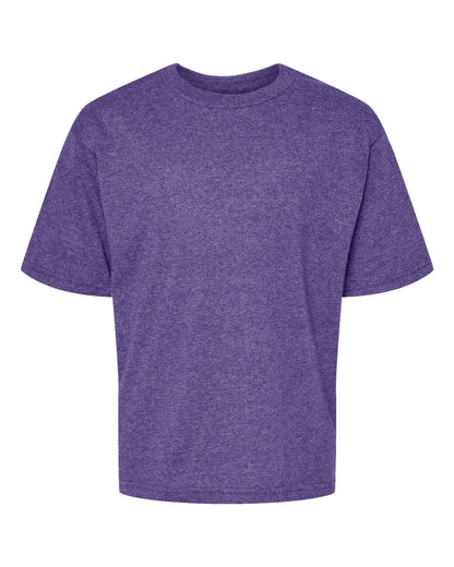 M&O Youth Gold Soft Touch T-Shirt 4850 #color_Heather Purple