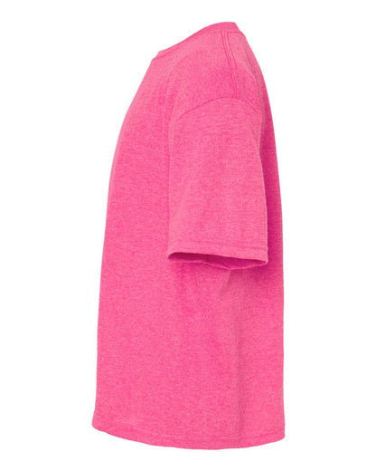 M&O Youth Gold Soft Touch T-Shirt 4850 #color_Neon Pink