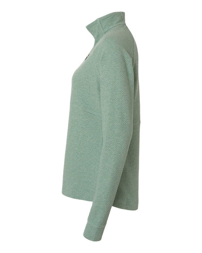 North End Ladies' Spirit Textured Quarter-Zip NE725W #color_Sage Green Heather
