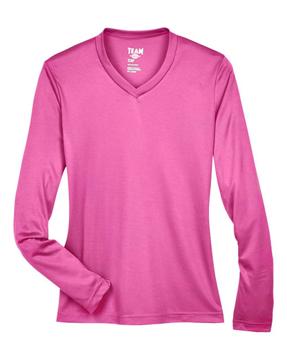 Team 365 Ladies' Zone Performance Long-Sleeve T-Shirt TT11WL #color_Sport Charity Pink