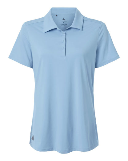 Adidas Women's Ultimate Solid Polo A515 #color_Clear Sky