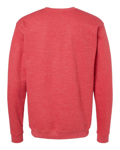 M&O Unisex Crewneck Fleece 3340 #color_Heather Red