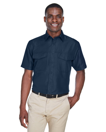 Harriton Men's Key West Short-Sleeve Performance Staff Shirt M580 #color_NAVY