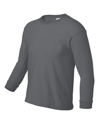 Gildan Ultra Cotton® Youth Long Sleeve T-Shirt 2400B #color_Charcoal