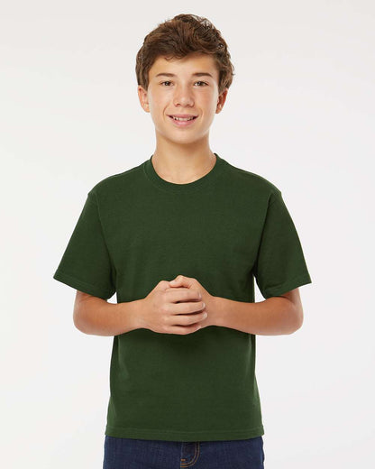 M&O Youth Gold Soft Touch T-Shirt 4850 #colormdl_Forest Green