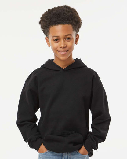 M&O Youth Fleece Pullover Hoodie 3322 #colormdl_Black