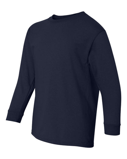 Gildan Heavy Cotton™ Youth Long Sleeve T-Shirt 5400B #color_Navy