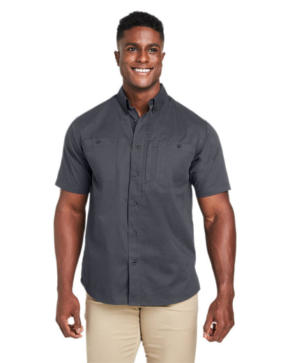 Harriton Men's Advantage IL Short-Sleeve Work Shirt M585 #color_DARK CHARCOAL