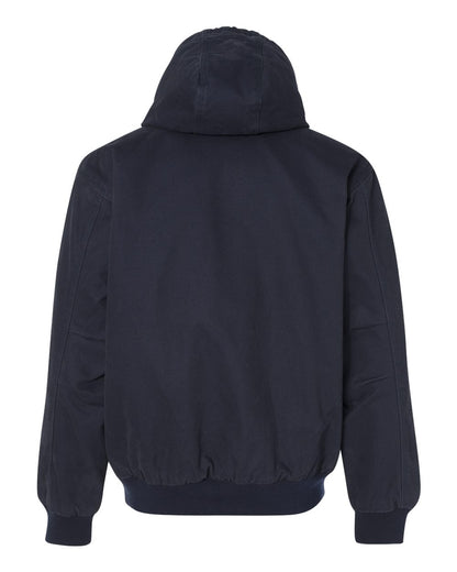 DRI DUCK Cheyenne Boulder Cloth™ Hooded Jacket with Tricot Quilt Lining 5020 #color_Navy