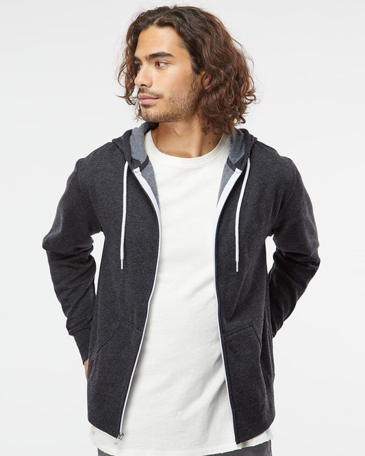 Independent Trading Co. Lightweight Full-Zip Hooded Sweatshirt AFX90UNZ