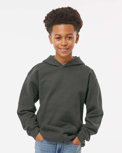 M&O Youth Fleece Pullover Hoodie 3322 #colormdl_Charcoal