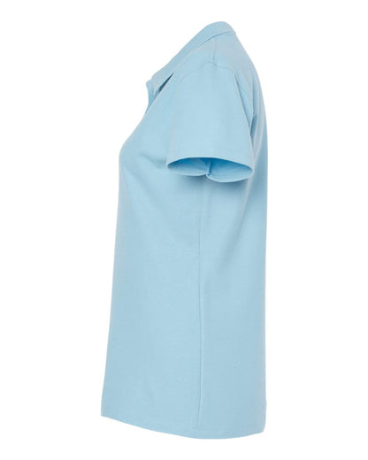 M&O Women's Ringspun Pique Polo 7600 #color_Light Blue