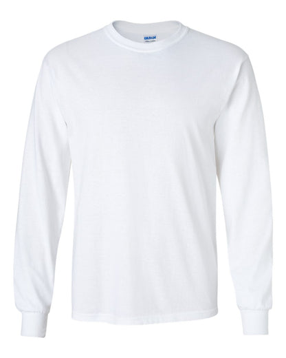 Gildan Ultra Cotton® Long Sleeve T-Shirt 2400 #color_White