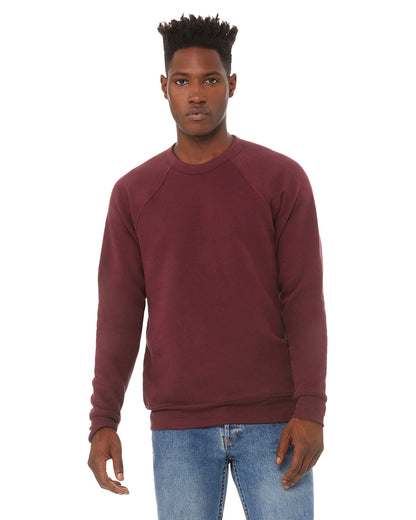 BELLA + CANVAS Unisex Sponge Fleece Crewneck Sweatshirt 3901 #color_MAROON