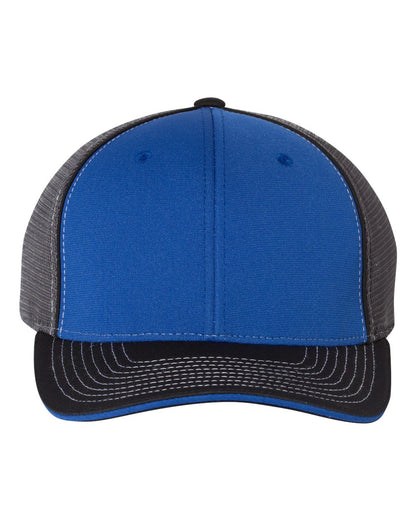 Richardson Pulse Sportmesh R-Flex Cap 172 #color_Royal/ Charcoal/ Black Tri