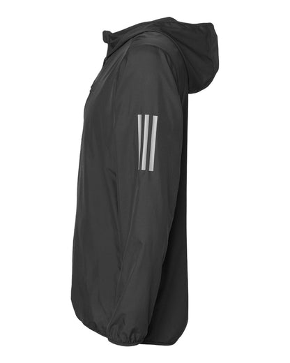 Adidas Hooded Full-Zip Windbreaker A524 #color_Black