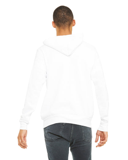 BELLA + CANVAS Unisex Sponge Fleece Full-Zip Hooded Sweatshirt 3739 #color_WHITE