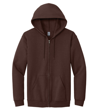 Gildan HEAVY BLEND FULL ZIP HOODED 1860 #color_Dark Chocolate