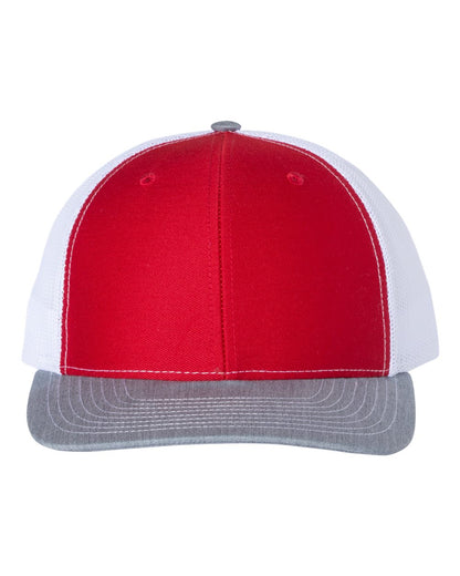 Richardson Snapback Trucker Cap 112 #color_Red/ White/ Heather Grey