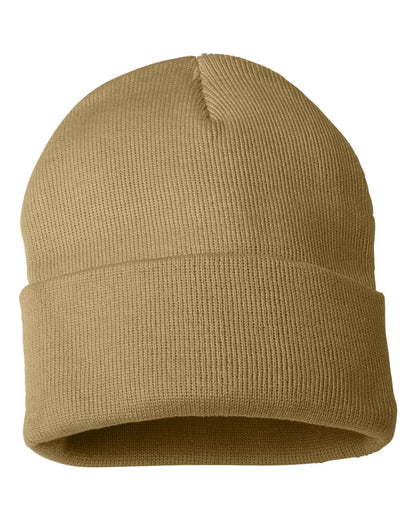 Sportsman 12" Solid Cuffed Beanie SP12 #color_Camel