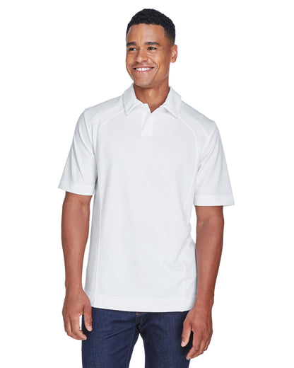 North End Men's Recycled Polyester Performance Piqué Polo 88632 #color_WHITE