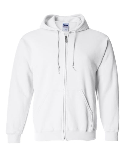 Gildan Heavy Blend™ Full-Zip Hooded Sweatshirt 18600 #color_White