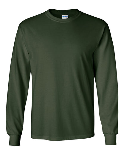 Gildan Ultra Cotton® Long Sleeve T-Shirt 2400 #color_Forest Green