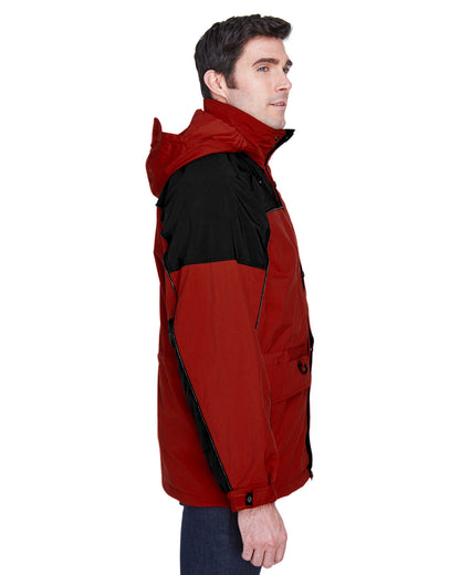 North End Adult 3-in-1 Two-Tone Parka 88006 #color_MOLTEN RED
