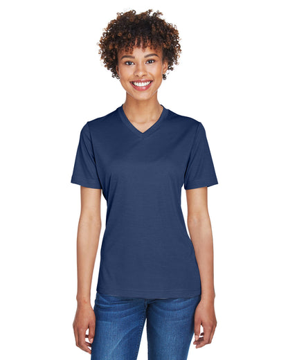 Team 365 Ladies' Sonic Heather Performance T-Shirt TT11HW #color_SP DRK NVY HTH