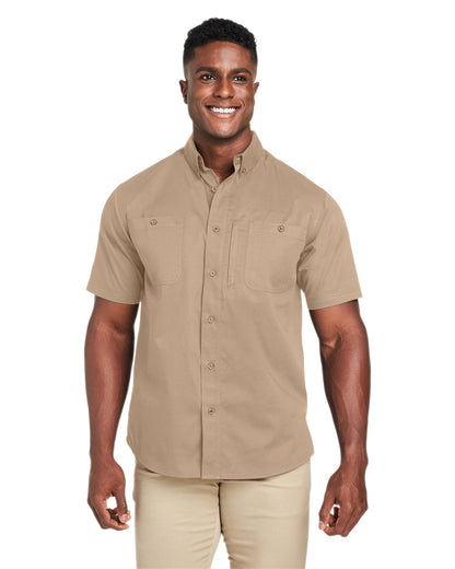 Harriton Men's Advantage IL Short-Sleeve Work Shirt M585 #color_KHAKI