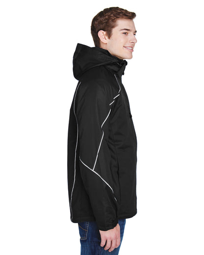 North End Men's Angle 3-in-1 Jacket with Bonded Fleece Liner 88196 #color_BLACK