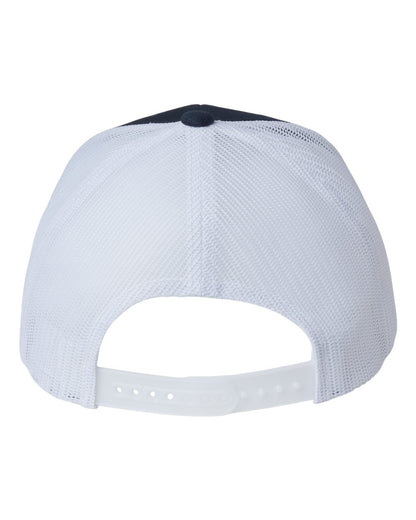 YP Classics Sustainable Retro Trucker Cap 6606R #color_Navy/ White