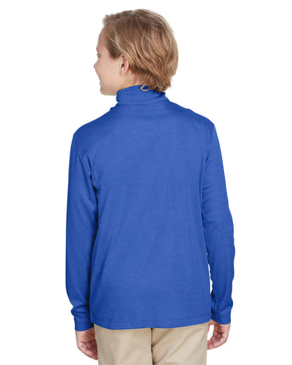 Team 365 Youth Zone Sonic Heather Performance Quarter-Zip TT31HY #color_SP ROYAL HEATHER