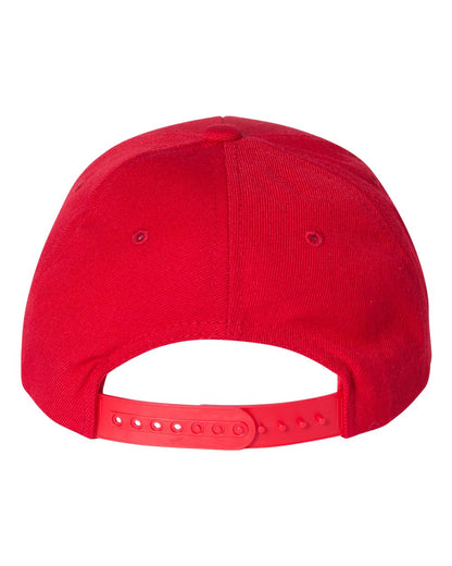 YP Classics Premium Curved Visor Snapback Cap 6789M #color_Red