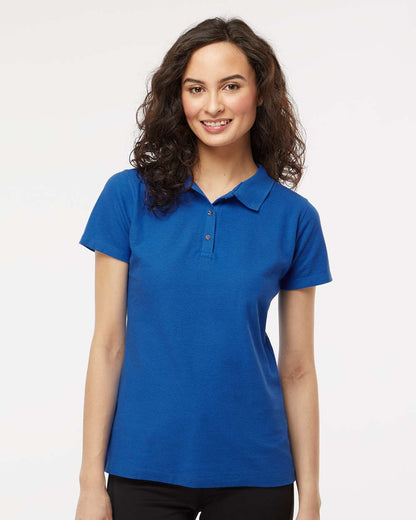 M&O Women's Ringspun Pique Polo 7600 #colormdl_Royal