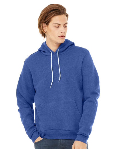 BELLA + CANVAS Sponge Fleece Hoodie 3719 #colormdl_Heather True Royal