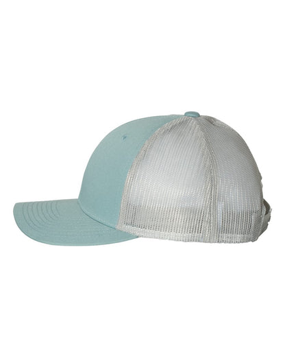 Richardson Low Pro Trucker Cap 115 #color_Smoke Blue/ Aluminum