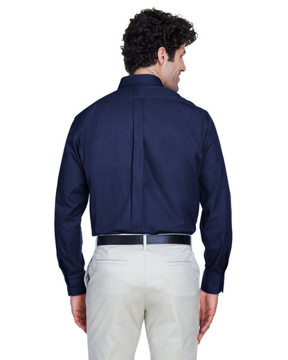 Core365 Men's Operate Long-Sleeve Twill Shirt 88193 #color_CLASSIC NAVY