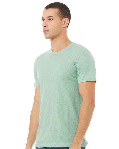 BELLA + CANVAS CVC Jersey Tee 3001CVC #colormdl_Heather Prism Mint