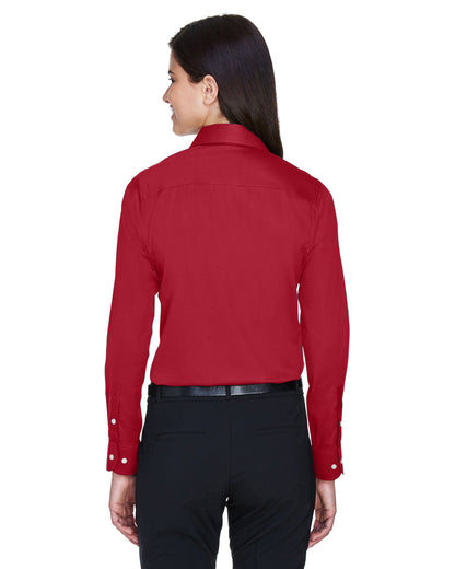 Devon & Jones Ladies' Crown Collection® Solid Stretch Twill Woven Shirt DG530W #color_RED