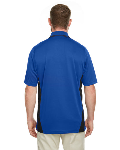 Harriton Men's Flash Snag Protection Plus IL Colorblock Polo M386 #color_TR ROYAL / BLACK