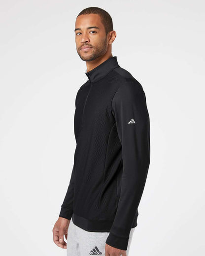 Adidas Performance Textured Quarter-Zip Pullover A295 #colormdl_Black