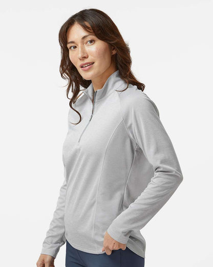 Adidas Women's Space Dyed Quarter-Zip Pullover A594 #colormdl_Grey One Heather