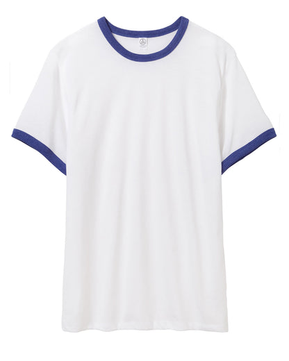 Alternative Unisex Keeper Ringer T-Shirt 5103BP #color_WHITE / VNT ROY