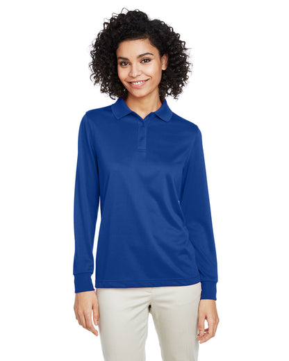 Harriton Ladies' Advantage Snag Protection Plus IL Long Sleeve Polo M348LW #color_TRUE ROYAL