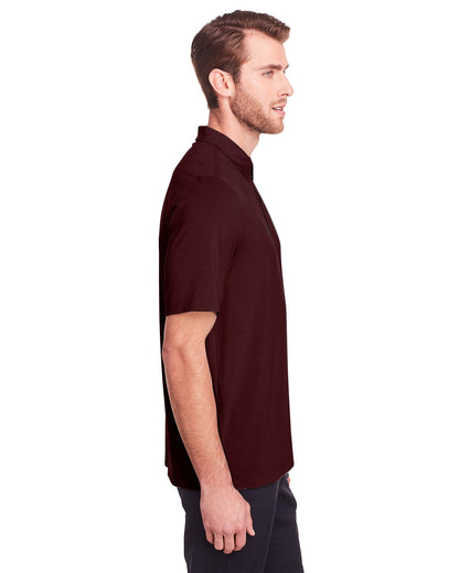 North End Men's Jaq Snap-Up Stretch Performance Polo NE100 #color_BURGUNDY