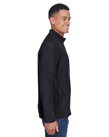 Team 365 Men's Campus Microfleece Jacket TT90 #color_BLACK
