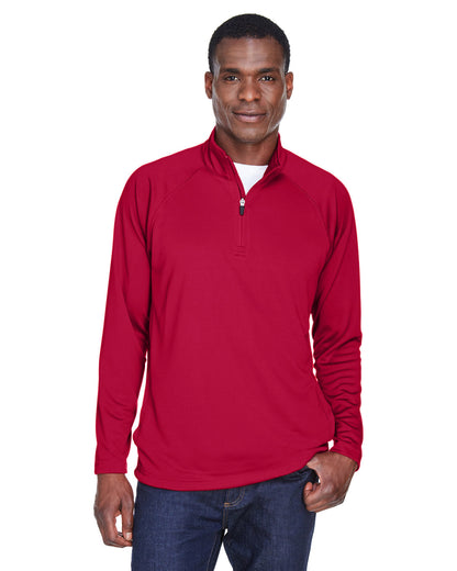 Devon & Jones Men's Stretch Tech-Shell® Compass Quarter-Zip DG440 #color_RED